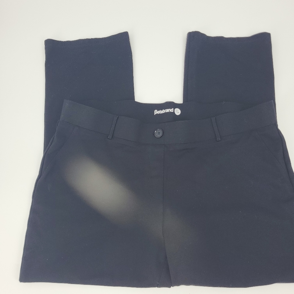 Beta Brand Black Straight Leg Trouser